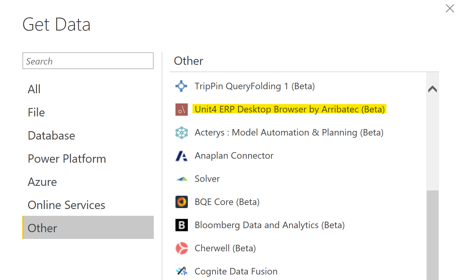 Power BI Unit4 Connector