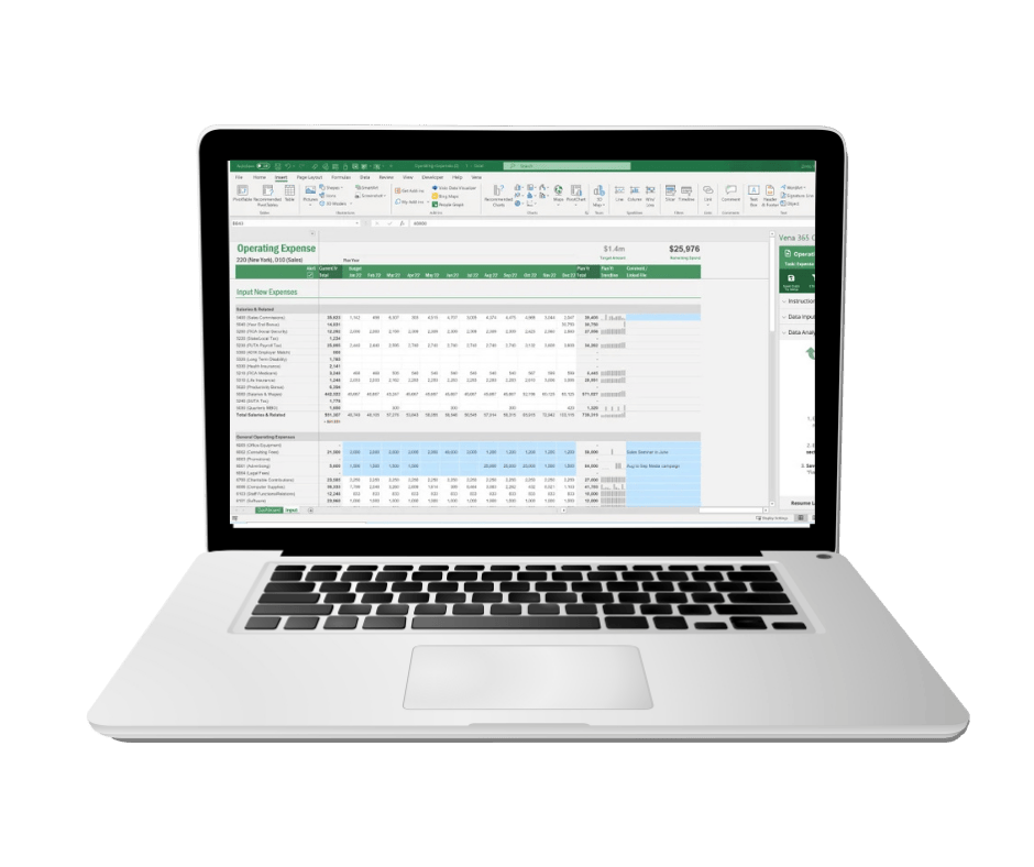 Å administrere økonomien din kan være overveldende. Det er derfor vi har inngått samarbeid med Vena – den eneste FP&A-plattformen som er integrert med Excel. Sammen gjør vi økonomisk planlegging smartere, raskere og stressfri.